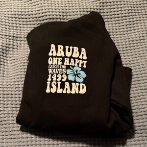Black 'Aruba One Happy Island' hoodie